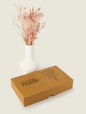 Pink Dried Floral Bouquet Home at ASDA