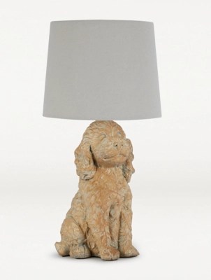 Natural Cockapoo Table Lamp Home at ASDA