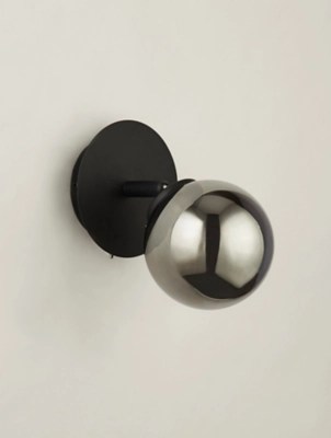 Black Glass Wall Light Home at ASDA