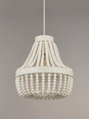 White Beaded Light Shade Home at ASDA