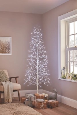 White Outdoor LED Light Tree Christmas at ASDA