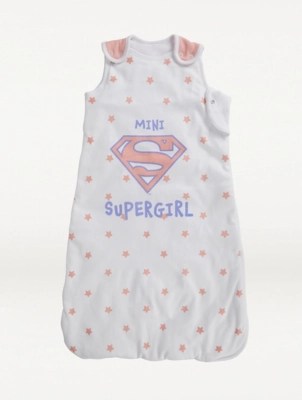 Pink Supergirl Sleep Bag Baby at ASDA