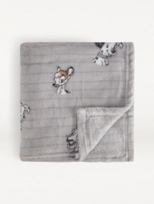 Disney Classic Characters Grey Fleece Blanket Home at ASDA