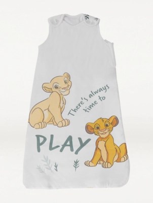 Disney The Lion King White Sleep Bag 2.5 Tog Baby at ASDA