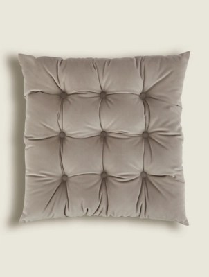 Natural Velvet Seat Pad Home at ASDA