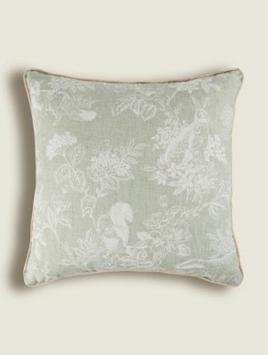 Green Forest Animals Cushion Home at ASDA