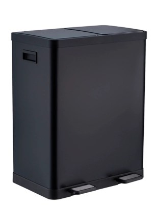 Black 60L Recycling Bin Home at ASDA
