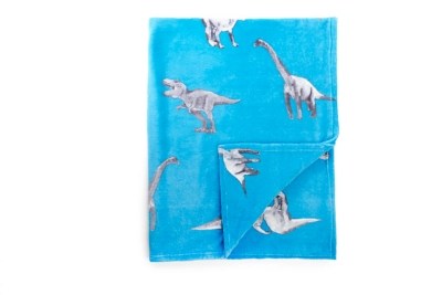 Blue Dinosaur Fleece Throw Home at ASDA