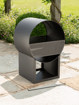 Expert Grill Designer Log Burner Outdoor & Garden at ASDA
