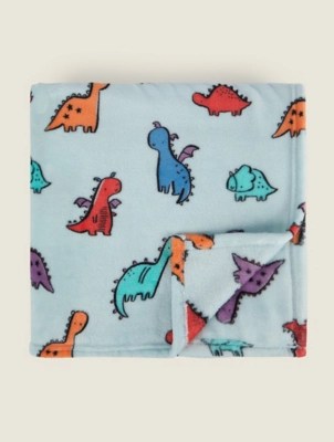 Multi Hello Dino Fleece Throw Home at ASDA