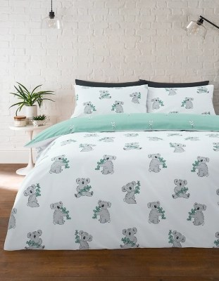 Cute Koala Reversible Duvet Cover Set Home at ASDA