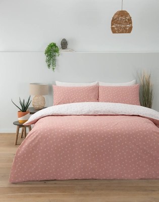 Pink Antibacterial Ditsy Spring Duvet Cover Set Home at ASDA