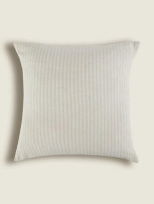 Natural Thin Stripe Woven Cushion Home at ASDA