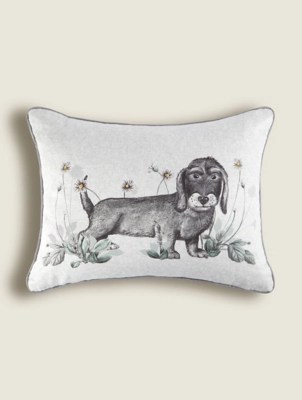 Natural Sausage Dog Cushion Home at ASDA