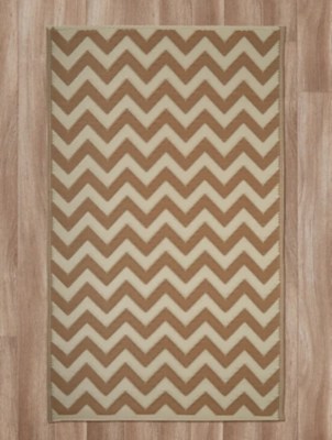 Natural Chevron Pattern Indoor & Outdoor Rug Home at ASDA