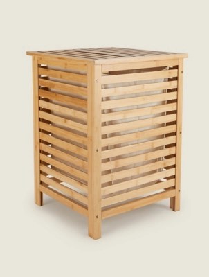 Natural Bamboo Laundry Bin Home at ASDA