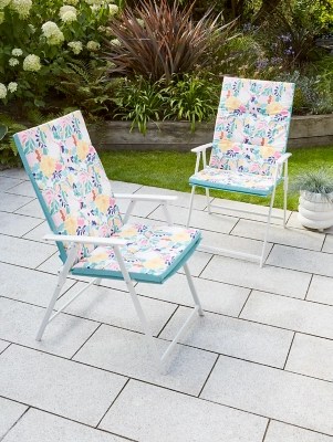 Sunny State Groovy Floral Miami Cushion Set of 2 Outdoor & Garden