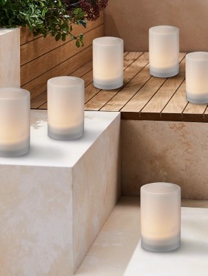 White Large Solar Candle Light Outdoor & Garden at ASDA
