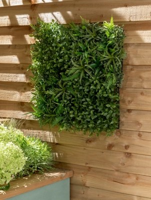 Green Artificial Plant Wall Panels Set of 4 Outdoor & Garden