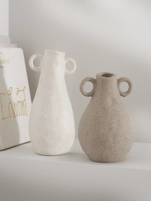 Greek Speckled Vase Set of 2 Home at ASDA