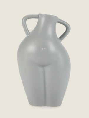 Grey Body Vase Home at ASDA