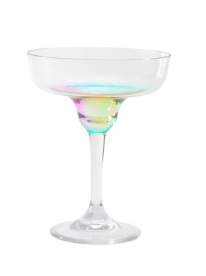 Rainbow Effect Margarita Glasses Set of 4 Outdoor & Garden