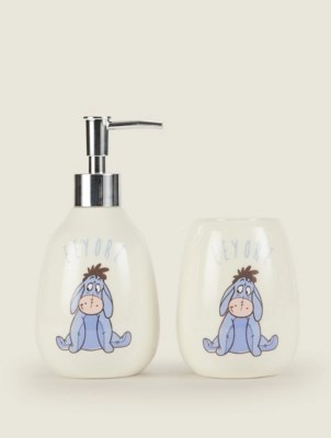 Disney Eeyore White Dispenser and Tumbler Set Home at ASDA