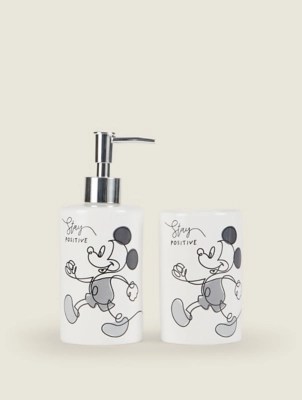 Disney Mickey & Minnie White Dispenser and Tumbler set Home