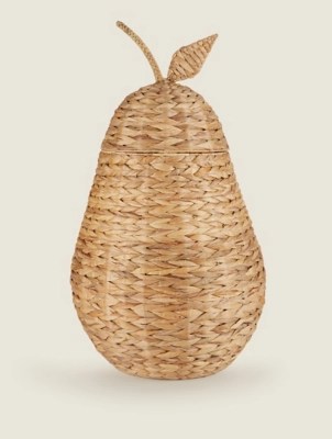 Natural Pear Laundry Bin Home at ASDA