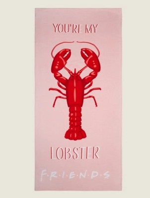 Friends Lobster Printed Beach Towel Home at ASDA
