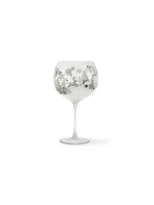Silver Santa Sleigh Gin Glass Set of 4 Home at ASDA
