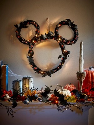Black Disney Halloween Mickey Mouse Wreath Halloween at ASDA