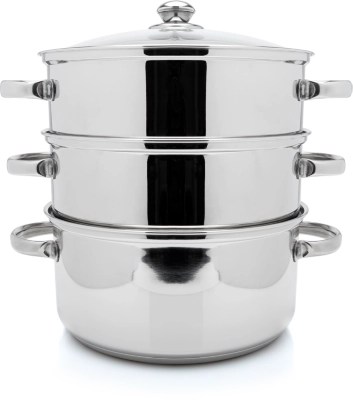 Stainless Steel 3 Tier Steamer 24cm Home at ASDA