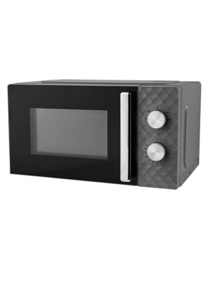 Grey 17L Diamond Texture Manual Microwave Home at ASDA