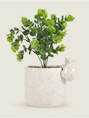 Artificial Plant In Speckled Mouse Planter Home at ASDA
