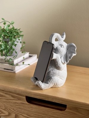 Grey Elephant Phone Holder Home at ASDA