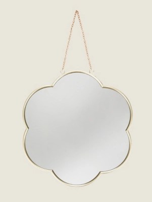 GoldTone Scallop Trim Mirror Home at ASDA