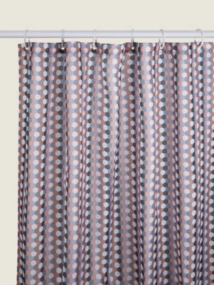 Serenity Multidot Shower Curtain Home at ASDA