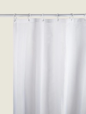 White Shower Curtain Home at ASDA