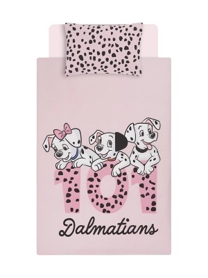 Disney 101 Dalmatians Reversible Pink Duvet Set Home at ASDA