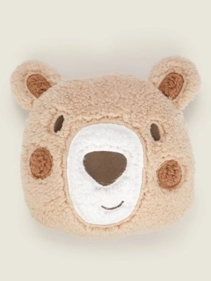 Natural Bear 3D Cushion Home at ASDA