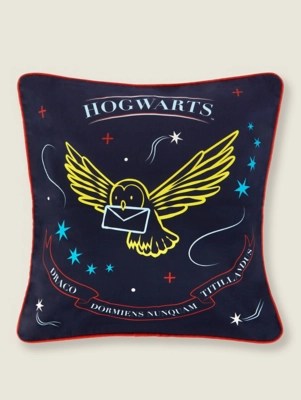 Navy Harry Potter Cushion Home at ASDA