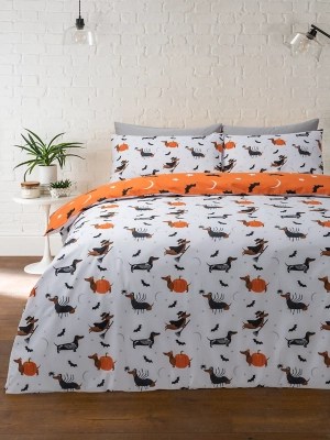 Halloween Dogs Reversible Duvet Set Home at ASDA