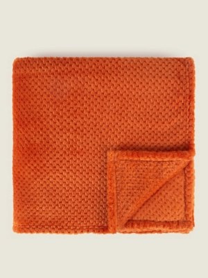 Orange Waffle Super Soft Throw Home at ASDA