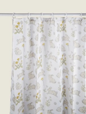 Bunny Shower Curtain Home at ASDA