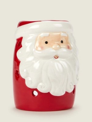 Red Christmas Santa Head Oil Burner Home at ASDA