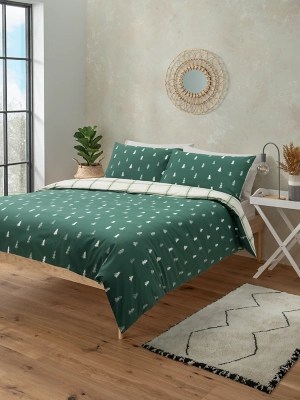 Green Christmas Tree Stamp Duvet Set Home at ASDA
