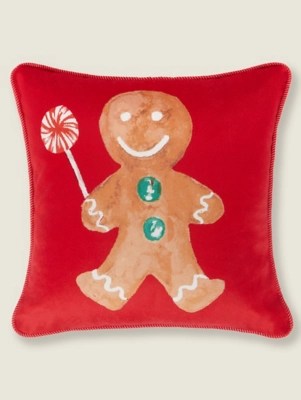 GingerbreadShaped Cushion Home at ASDA