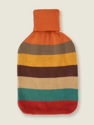 Knitted Stripe Hot Water Bottle Home at ASDA