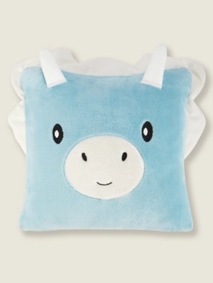 Blue Dinosaur Square Cushion Home at ASDA
